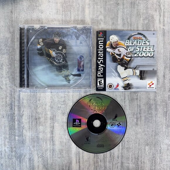 NHL Blades of Steel 2000 (Sony PlayStation 1 PS1) Hockey Complete PS1 Everyone - Picture 1 of 2